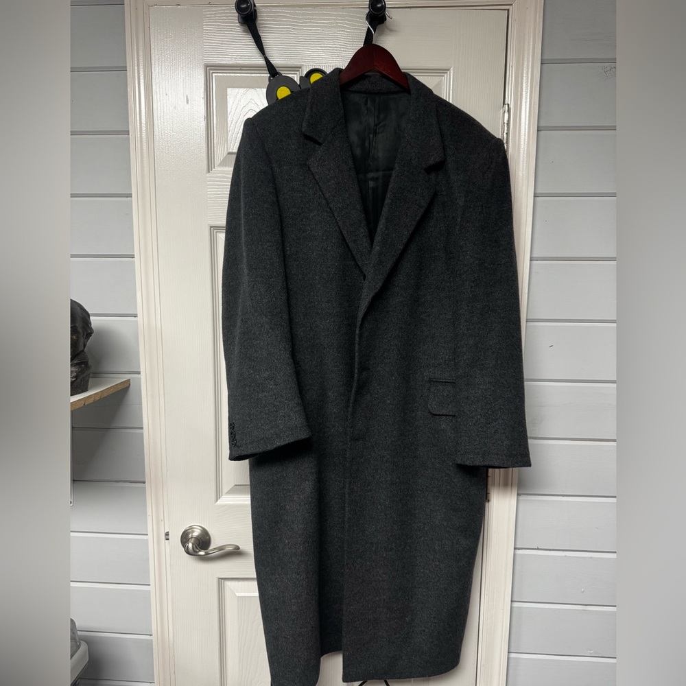 Gray Wool Overcoat